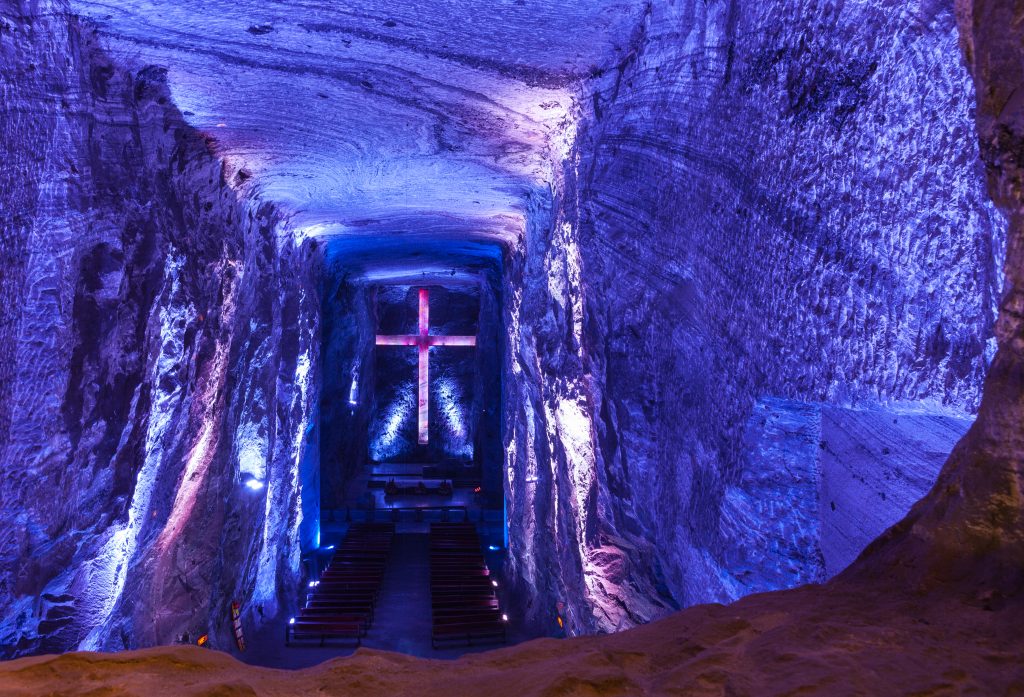 Interior da Catedral de Sal em Zipaquirá